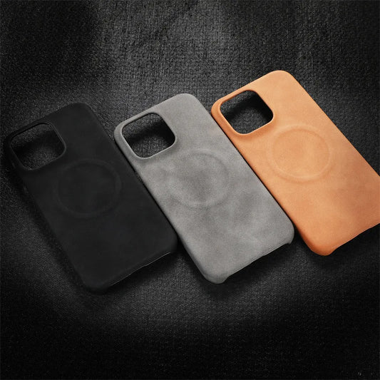Premium magnetic leather iPhone case with a sleek luxury design and strong MagSafe compatibility.
• Soft leather feel
• Shockproof protection
• Magnetic charging support
• Stylish premium finish
• Available in multiple colors