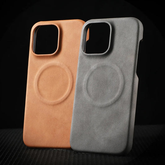 Premium magnetic leather iPhone case with a sleek luxury design and strong MagSafe compatibility.

• Soft leather feel  
• Shockproof protection  
• Magnetic charging support  
• Stylish premium finish  
• Available in multiple colors